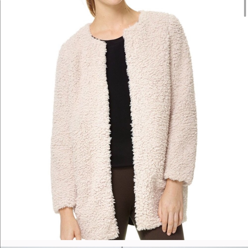 Wilfred Aritzia Laboratoire Teddy Coat Cream